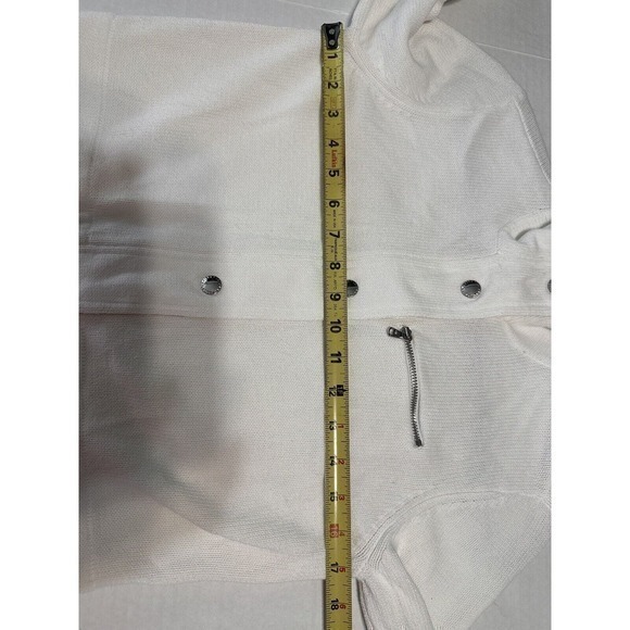 Lauren Ralph Lauren Petite Jacket Women's Size P/P White Button Down Zip Pocket - Picture 9 of 16
